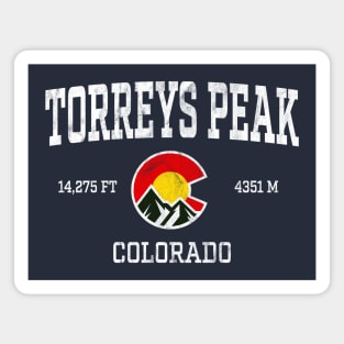 Torreys Peak Colorado 14ers Vintage Athletic Mountains Magnet